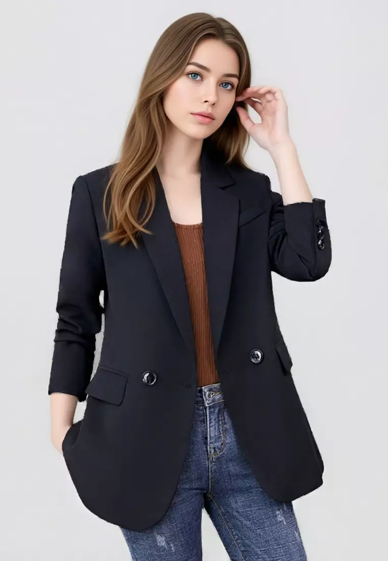 Solace Dual Buttons Casual Blazer 2026 | Buy Solace Online | ZALORA ...