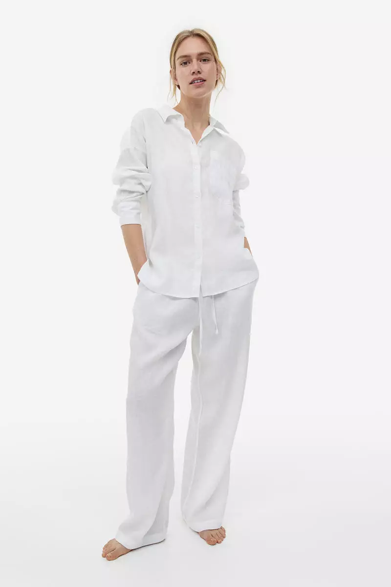 White linen deals mix trousers