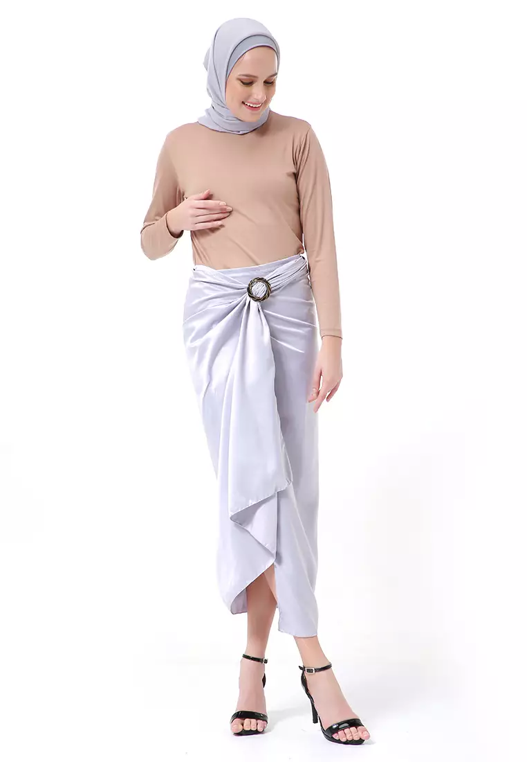 Cornelia Rok Lilit Polos Velvet Satin The Latest Today High Quality Premium - Silver