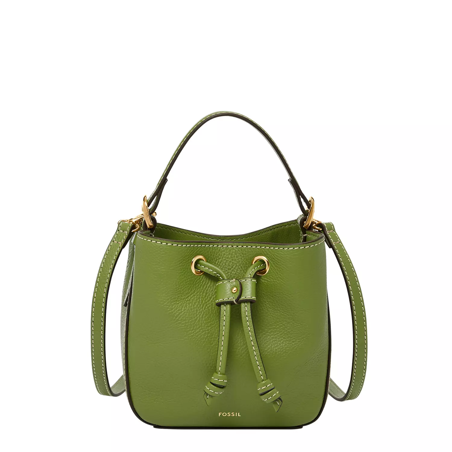 Fossil Tessa Small Bucket Lush Lime Leather Tas Selempang Wanita - SHB3196-334