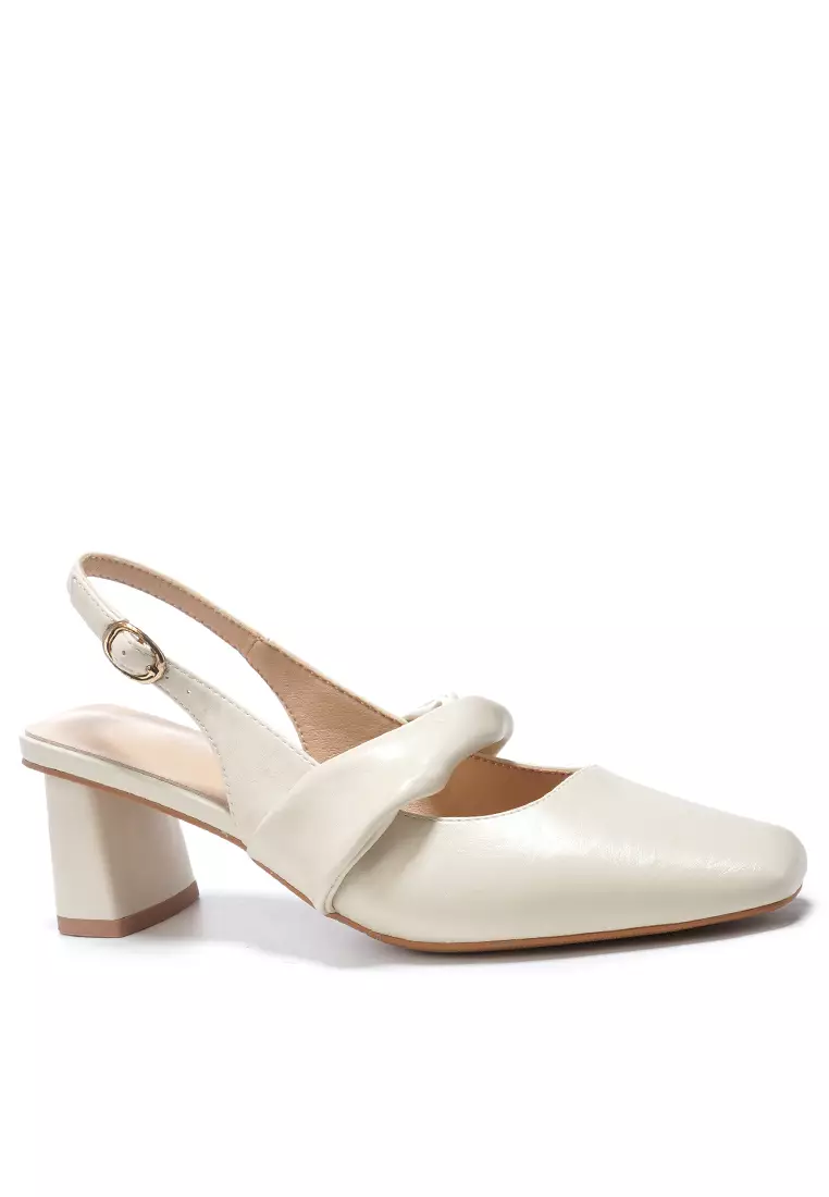 Discount on Twenty Eight Shoes  shoes - SKU: Pleated Strap Slingback Mid Heel BY2252-21
