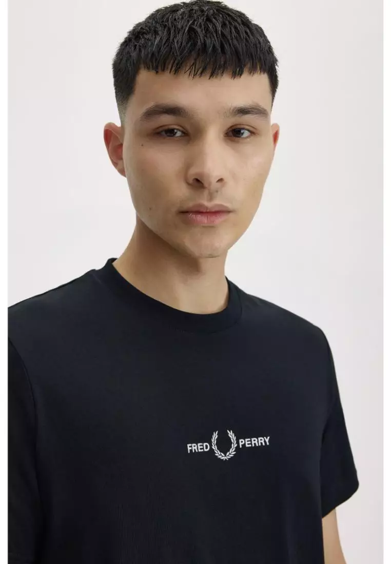 Fred Perry M4580 Embroidered T-Shirt (Black)