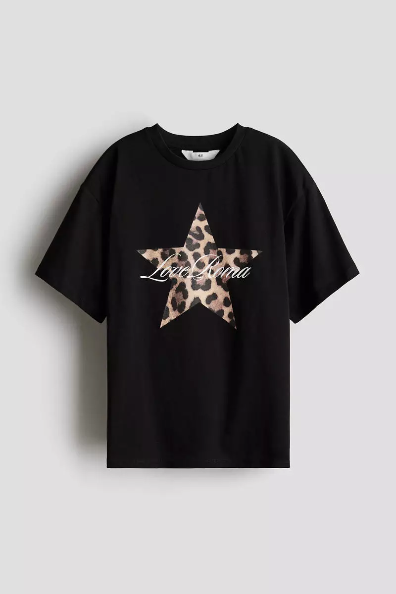 Buy H&M Oversized print-motif T-shirt 2025 Online ZALORA