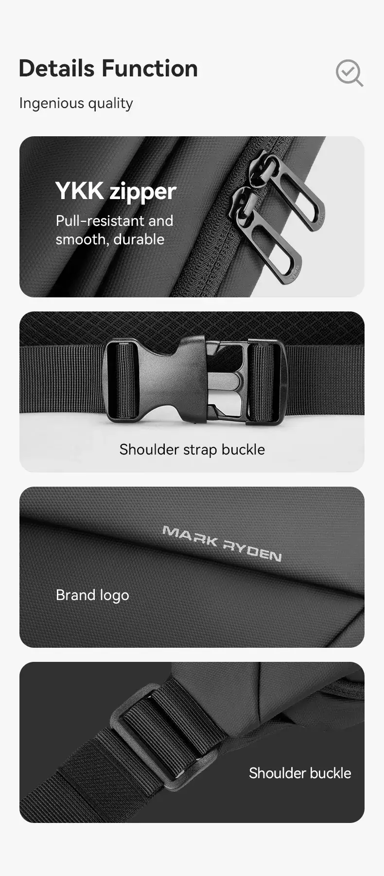 Mark Ryden MR5860 Tas Selempang Pria WaistBag Pria Crossbody Pria - BLACK