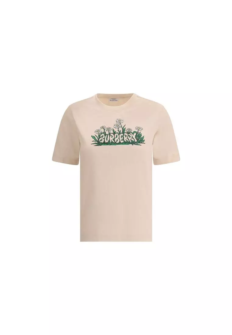 Buy Burberry Monogram Print Cotton T-Shirt with 2025 Online | ZALORA