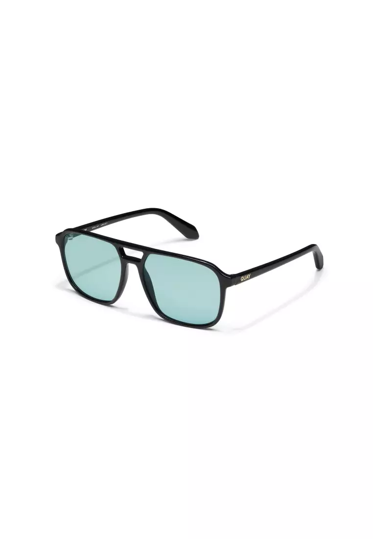 Buy QUAY QUAY On The Fly Sunglasses - Black/Aqua 2026 Online | ZALORA ...