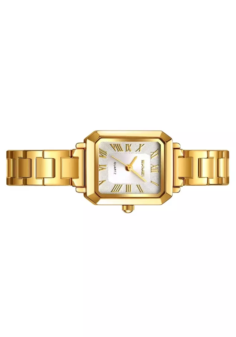 Jam Tangan Wanita Analog 2582 Tali Stainless ORIGINAL - Gold Silver
