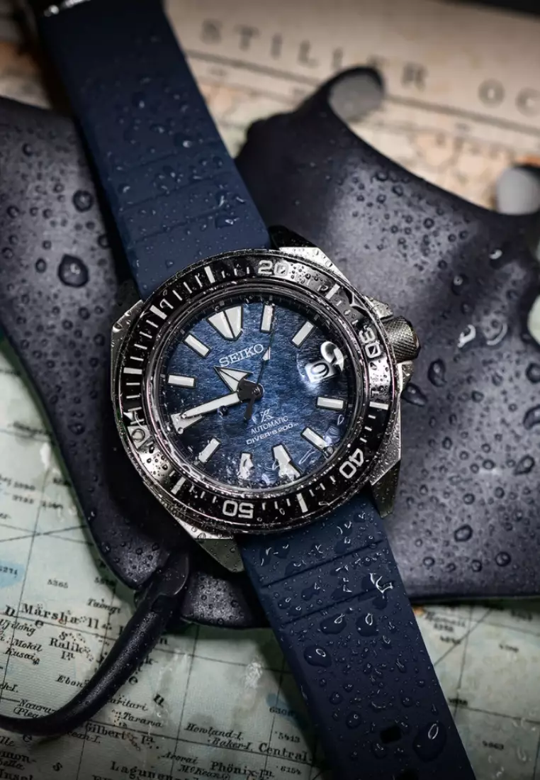 Seiko Prospex King Samurai Save The Ocean Special Edition 'Dark Manta Ray' Diver's 200m Automatic Watch SRPF79K1