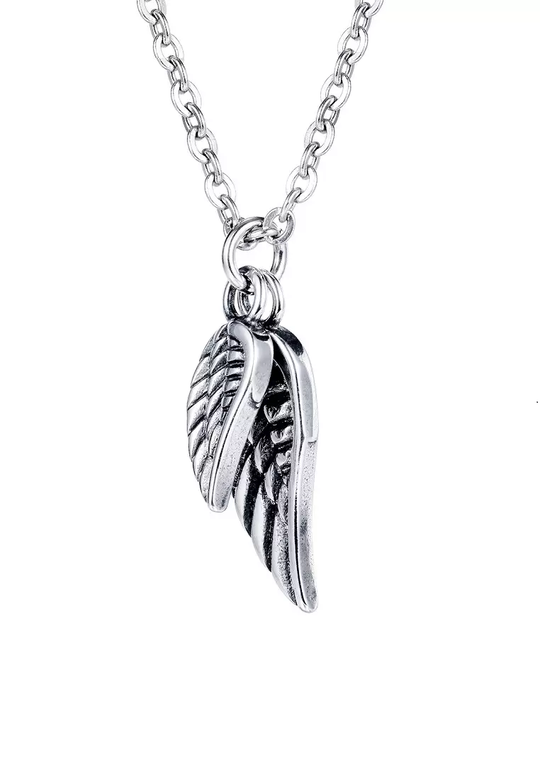 Stainless steel clearance angel wing pendant