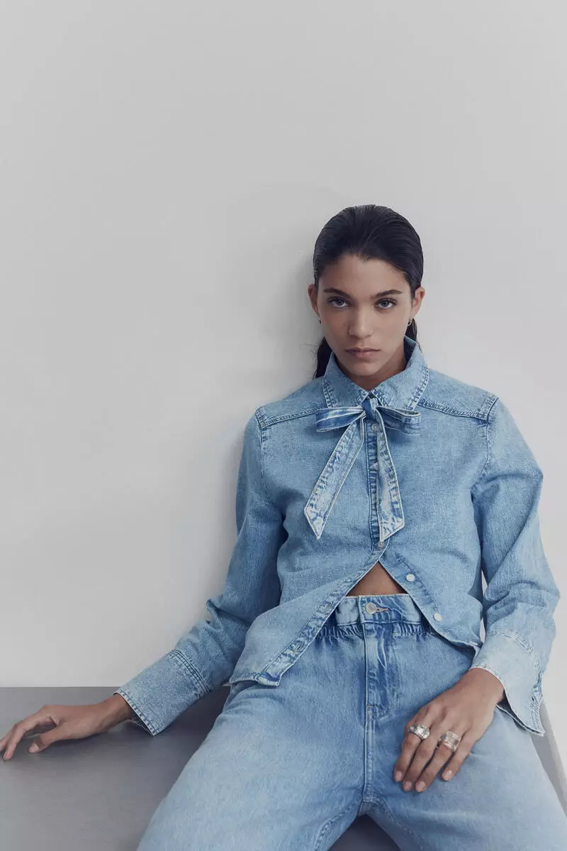 Belted paper bag jeans