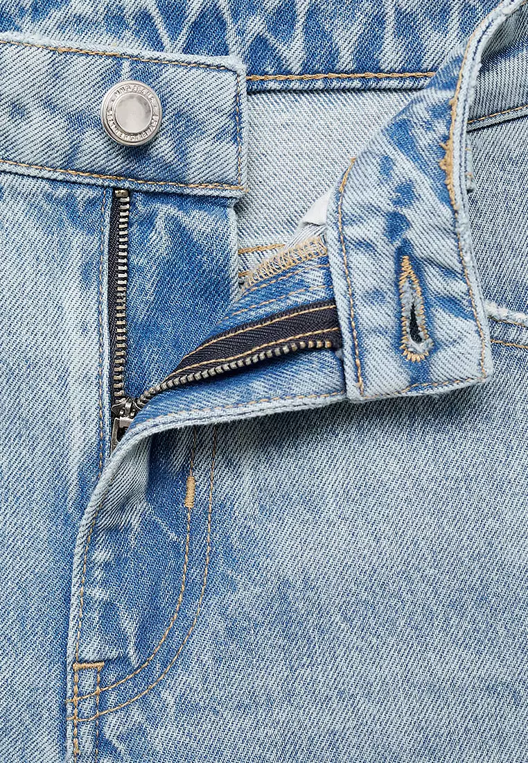 Mid-Rise Straight Jeans