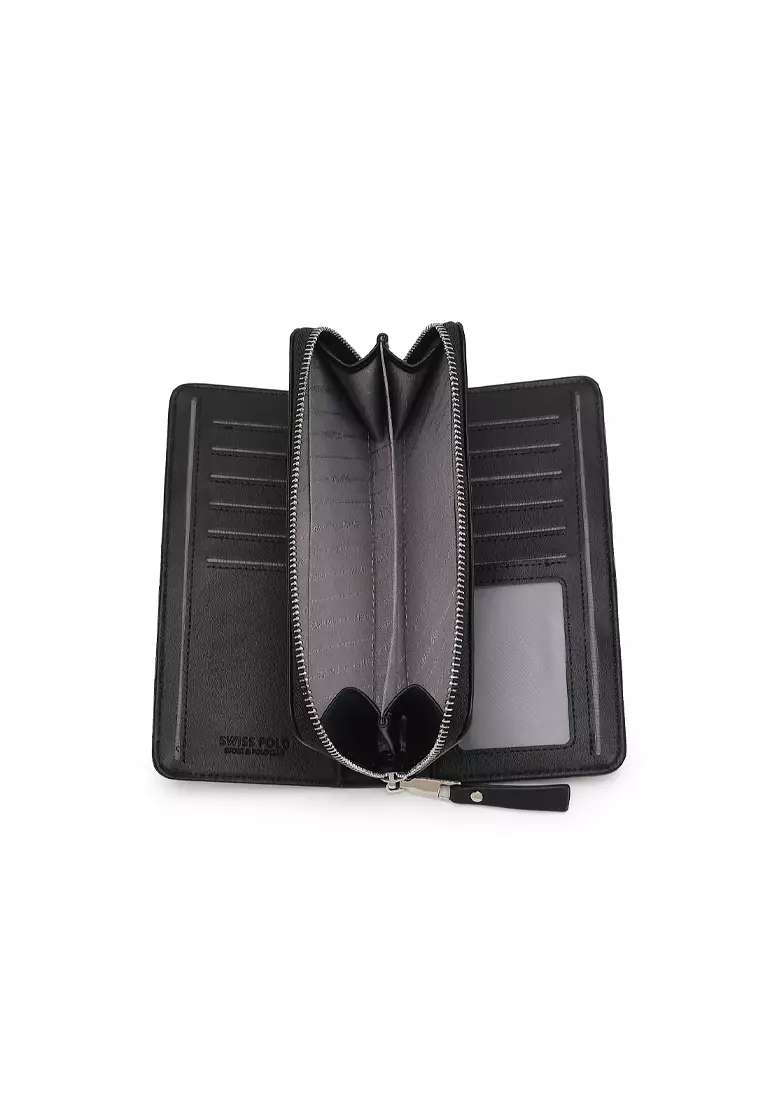Women's Monogram Long Wallet / Purse - Black