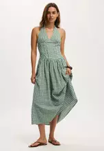 Greta Check Frosted Green