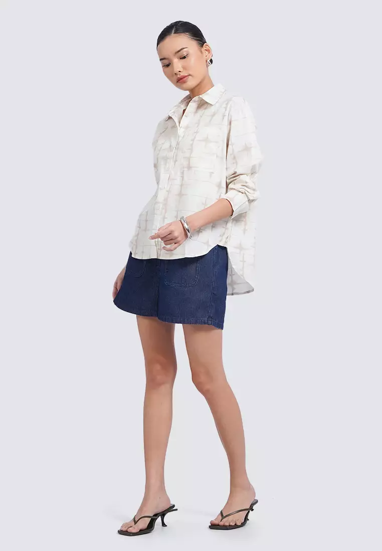 Double Pocket Mini Denim Skort DARK BLUE
