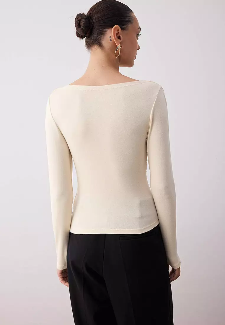 Asymmetrical Collar Blouse