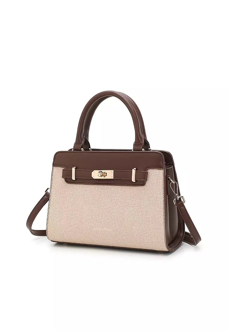Women's Top Handle Bag / Sling Bag / Crossbody Bag / Shoulder Bag - Beige