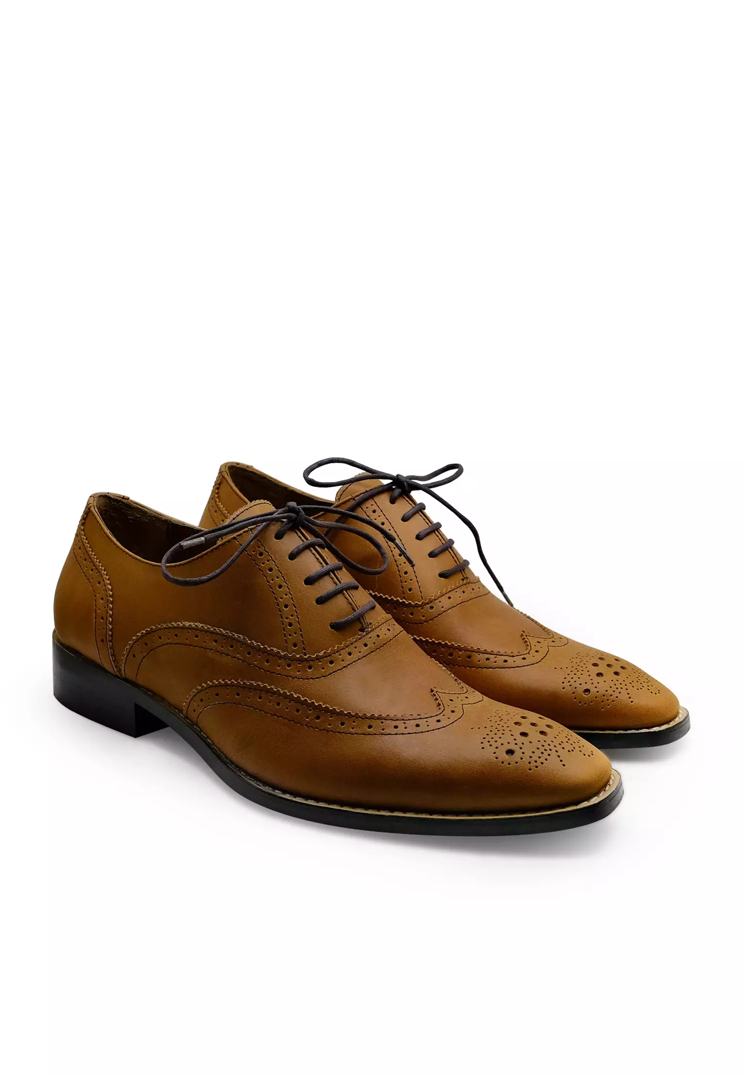 Diego Men Dress Oxford Shoes Derby Brogue Lace up Cow Leather