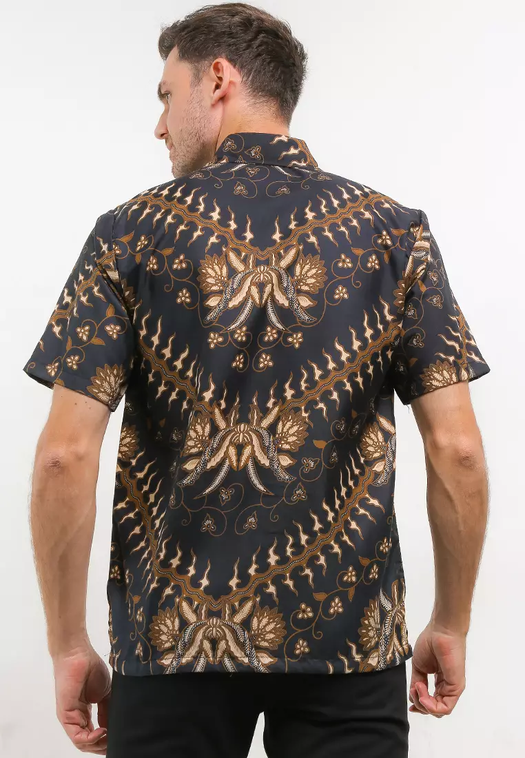 Abhicandra Kemeja Batik Exclusive Premium Pria Casual Modern Lengan Pendek