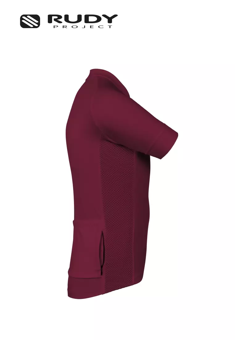 Core Emblem Cycling Jersey – Maroon | Breathable Performance Apparel