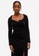 Monki black Sweetheart Neck Velvet Midi Dress F49ACAA3CEE716GS_4