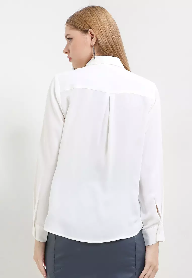 955 Maile Lss Long Sleeve Shirt With Lace Trimming