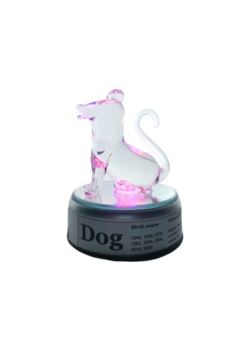 LIMAN GLASS HANDCRAFTED INC. Dog Chinese Zodiac Sign Lucky Charm Figurine  with Rotating Base | ZALORA Philippines