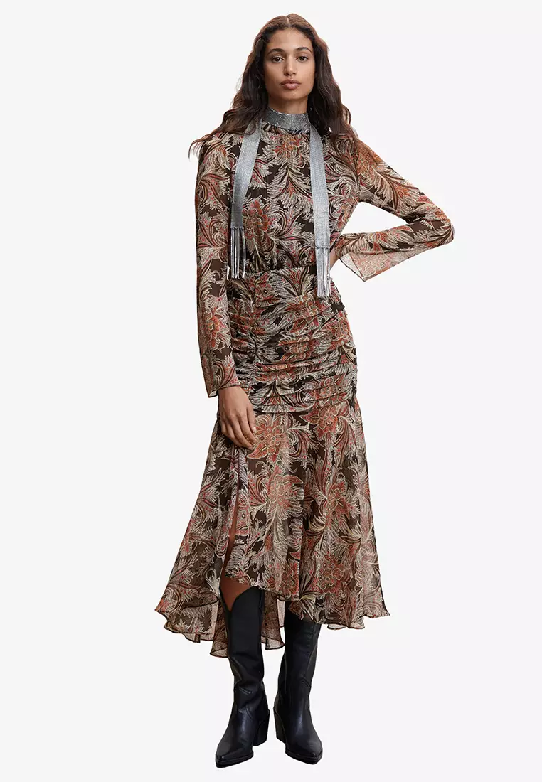 Jual Mango Paisley Print Dress Original 2024 | ZALORA Indonesia