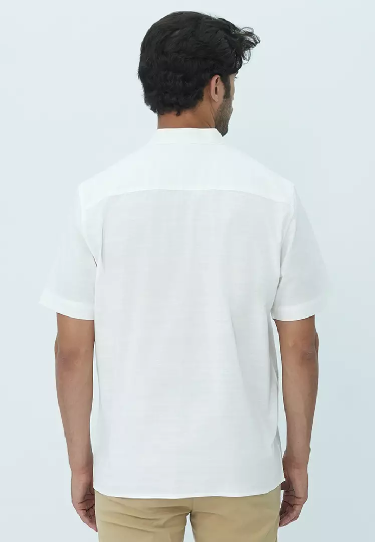 Johnwin - Baju Koko - Single Pocket - Lengan Pendek - Putih - FSH.652.S606.945.C-S/S
