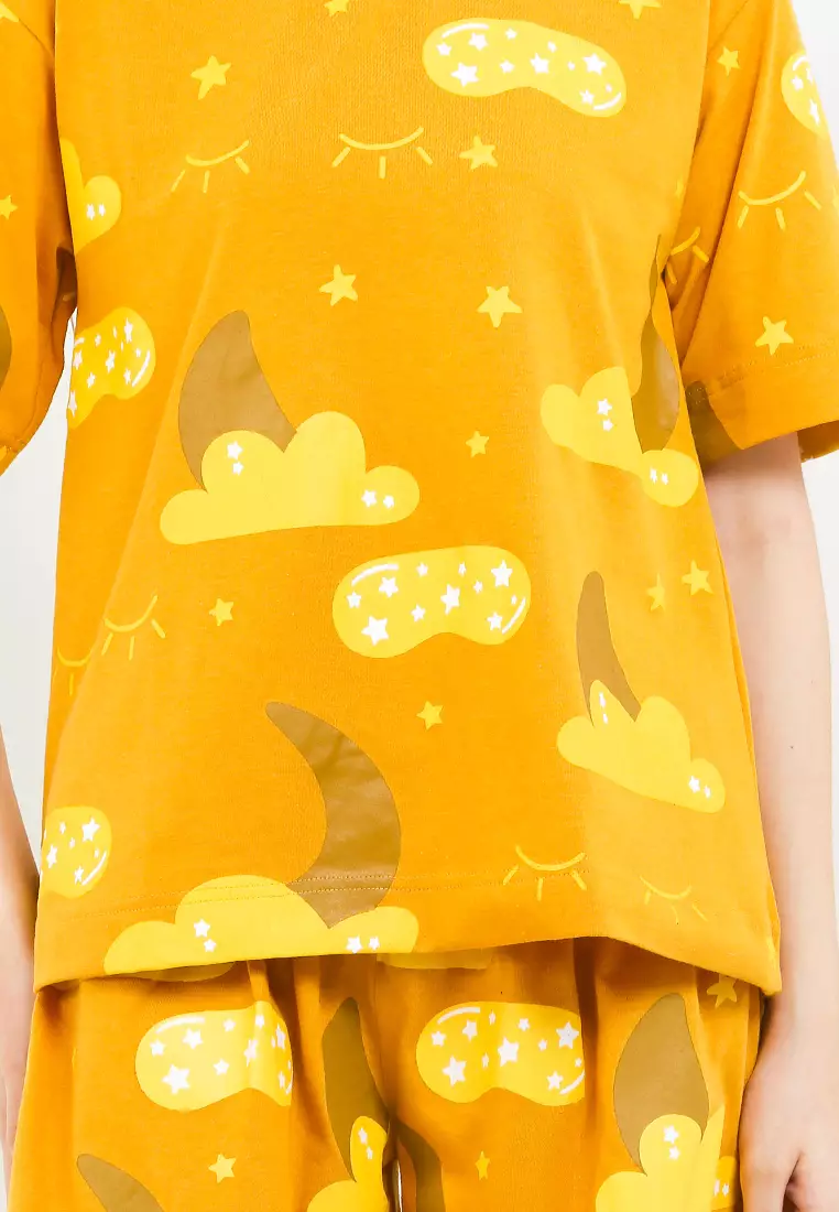 Pyjama Baju Tidur  Short Sleeve Short Pants Sleepwear