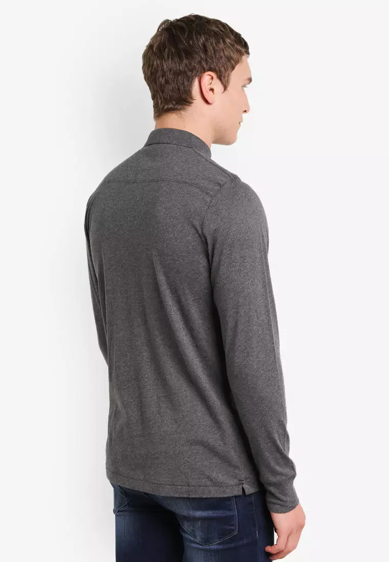 French Connection Summer Brunswick Plain Long Sleeve Polo 2023