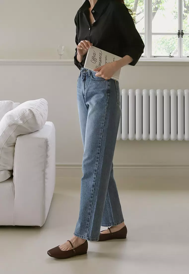 Nhibre 氣質方頭瑪莉珍平底鞋 (1cm)