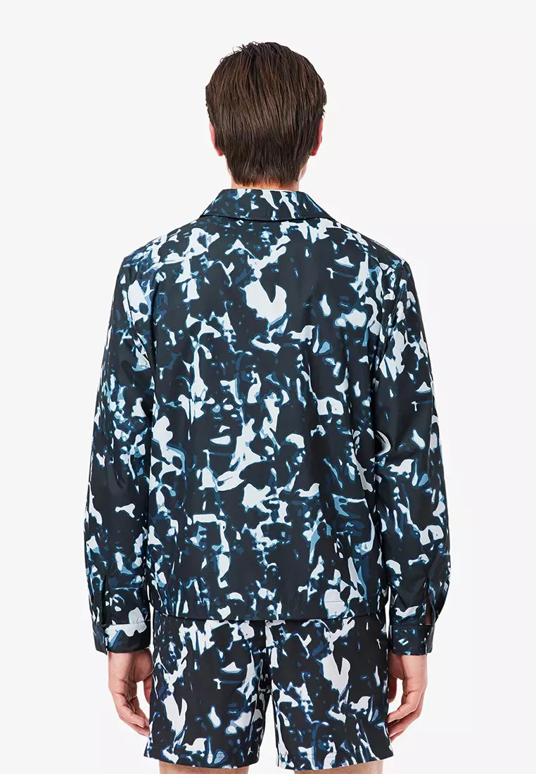 Lightweight Cropped Printed Jacket