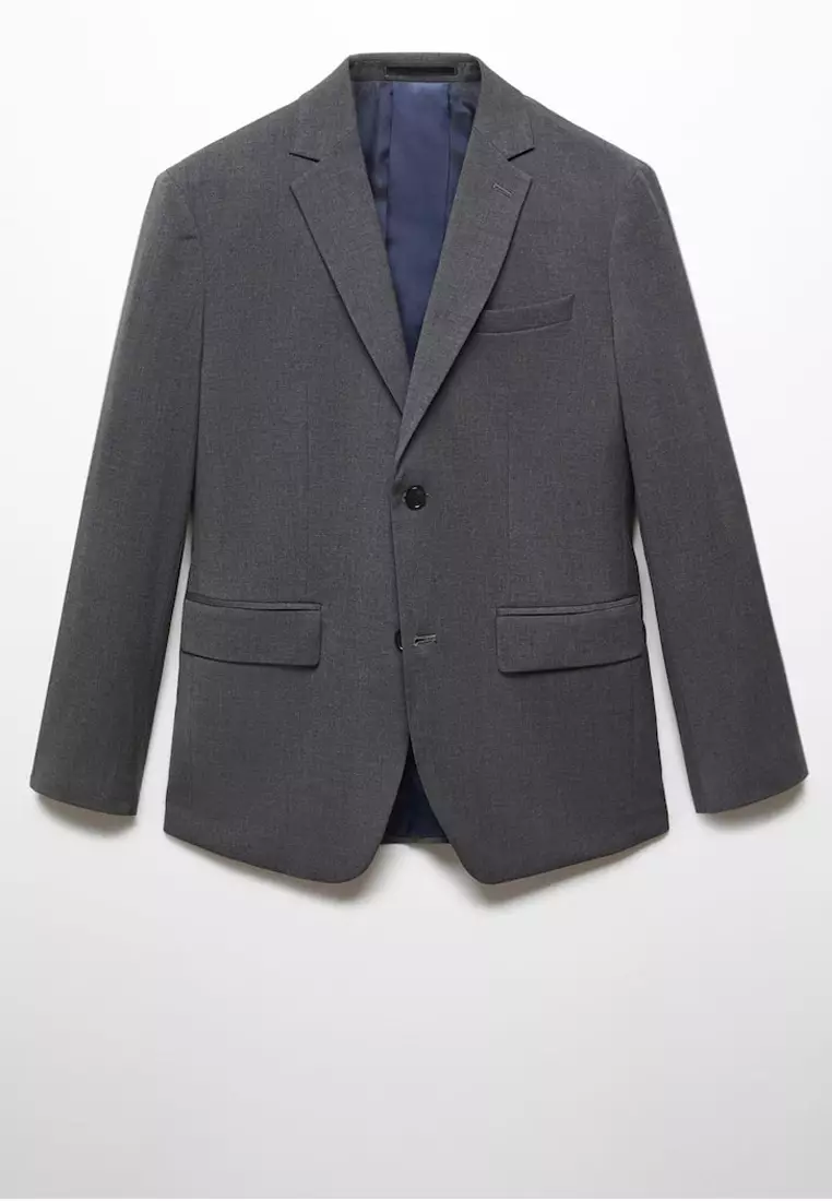 Stretch Fabric Slim-Fit Suit Jacket