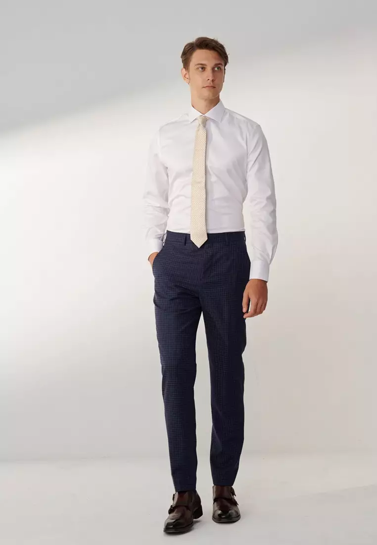 Milano Collection White Slim Fit Shirt