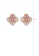 Glamorousky white Fashion Simple Plated Rose Gold Four-leafed Clover Stud Earrings with Cubic Zirconia FDE9AAC9F4AE26GS_2