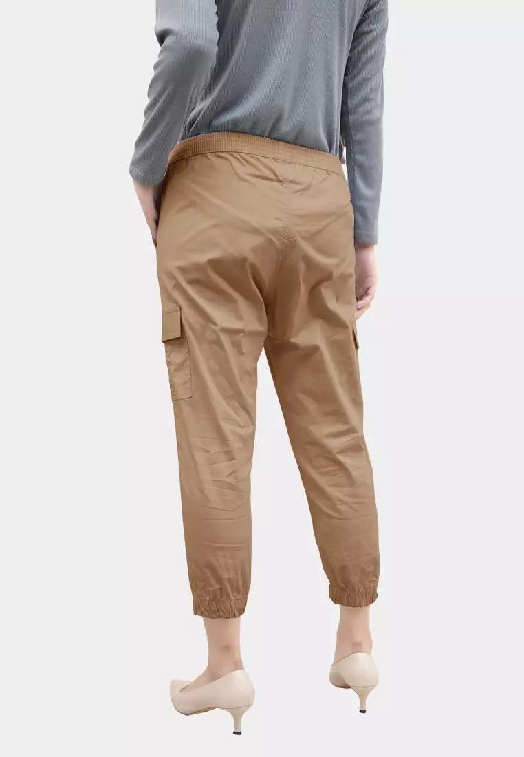 Cotton Bee - Clef Cargo Pants | Celana Jogger Cargo Wanita - Brown - L