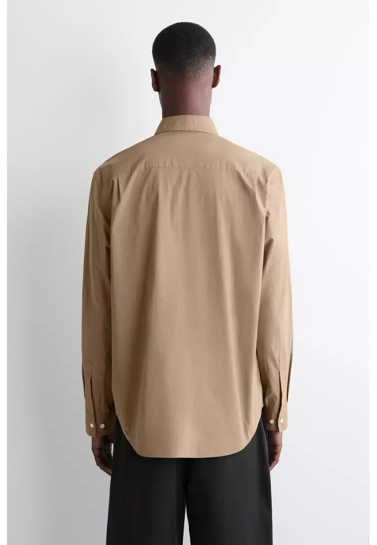 RELAXED PIMA COTTON-POPLIN SHIRT