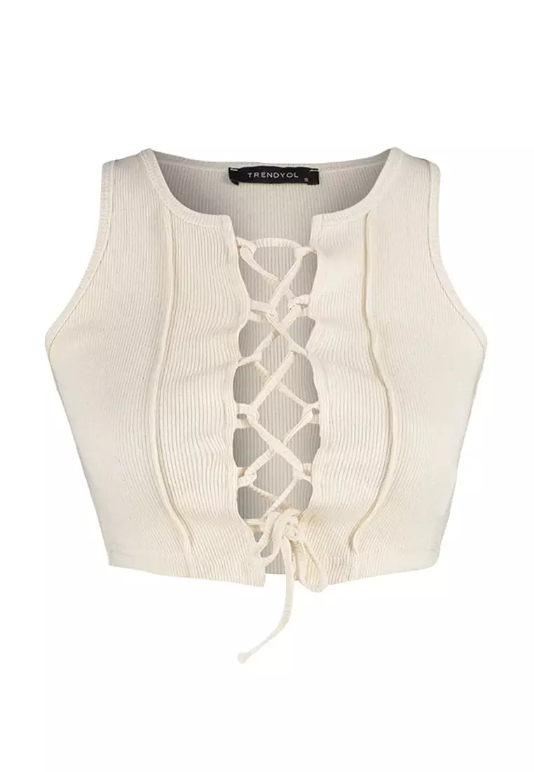 Lace Up Crop Top
