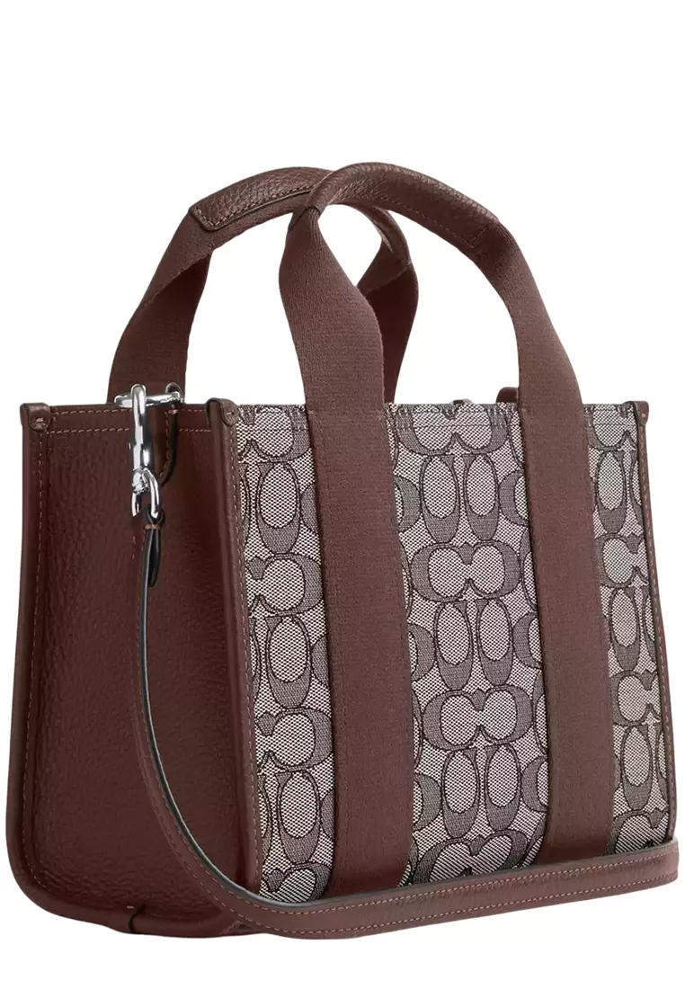 Smith Tote Bag 24 In Signature Jacquard - Oak/ Maple CAR78