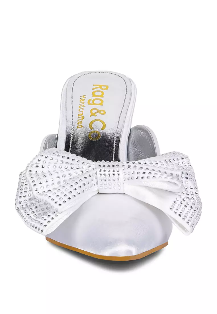 White diamante sandals online