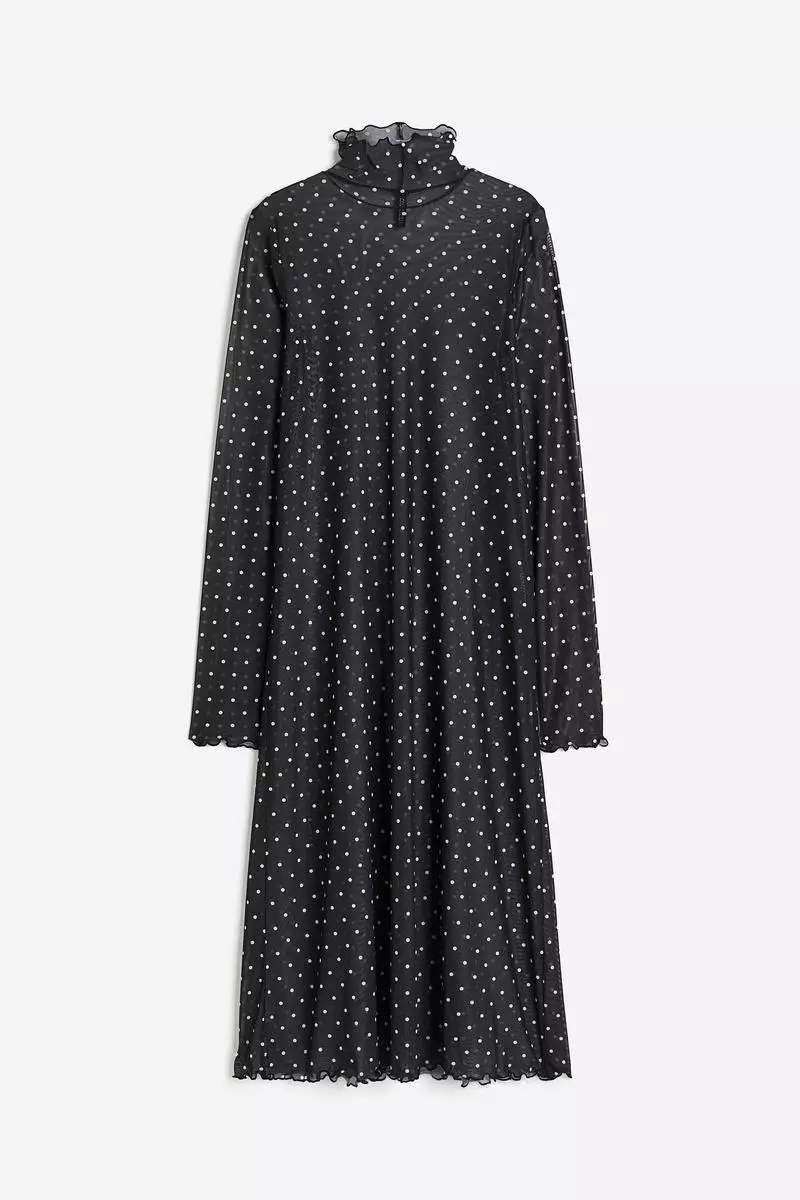 White polka dot hot sale dress h&m