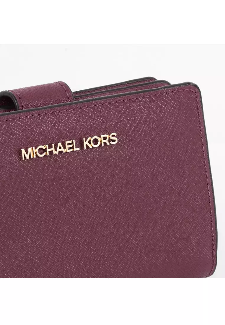 Jet Set Travel Medium Bifold Zip Coin Wallet - Oxblood