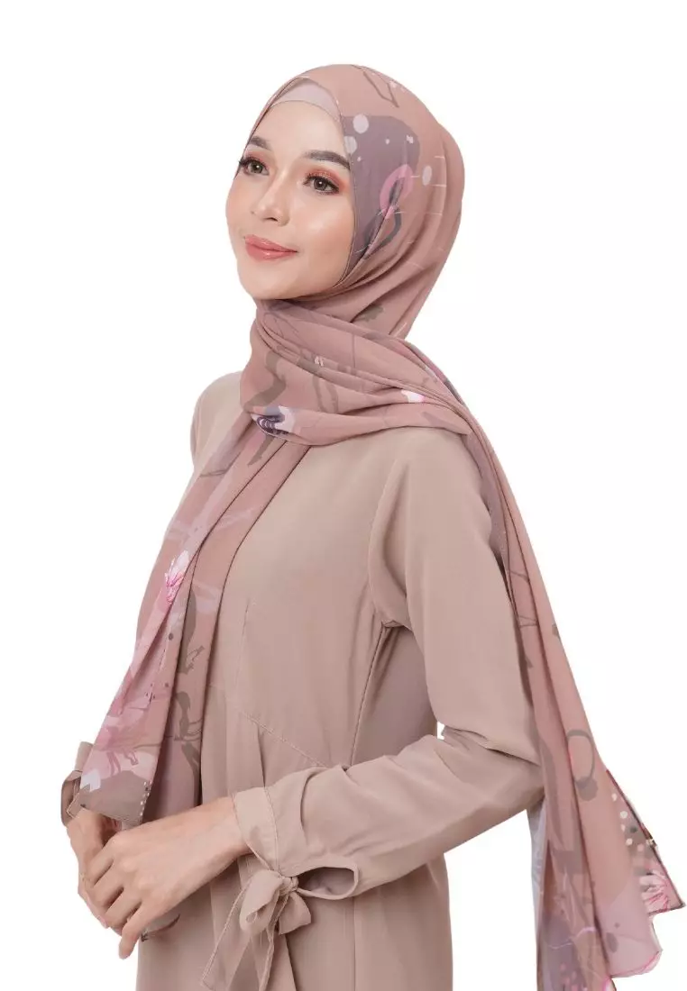 Jual Hijab Wanita Cantik.com Pashmina Magnolia Series Hijab Printing ...