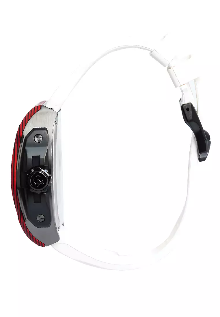 Jam Tangan Pria Alexandre Christie Automatic 6608 MAREPBARESL - Carbon Fiber - FKM Strap