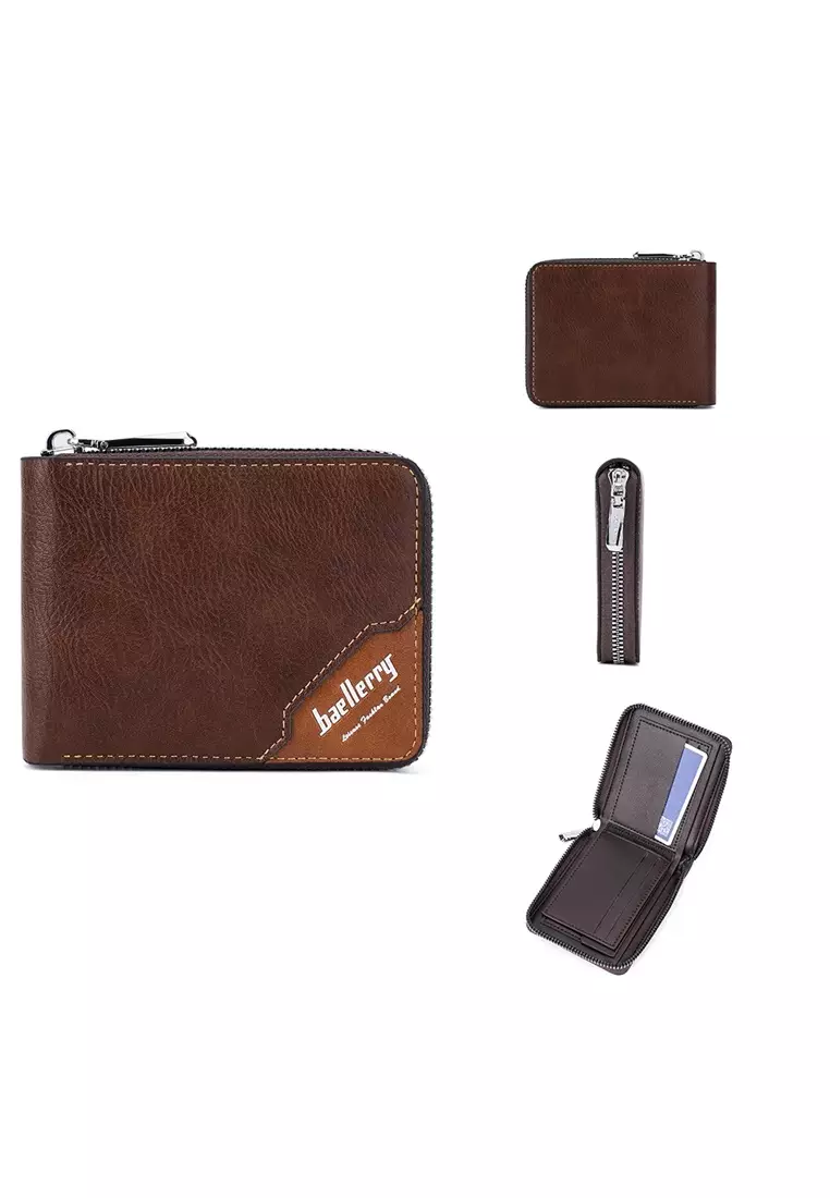 Dompet Pria Bahan Kulit PU Leather D5104 ORIGINAL