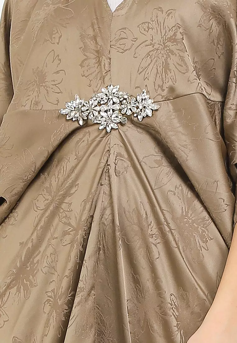 Jacquard Penguin Slv Kaftan W/ Diamond