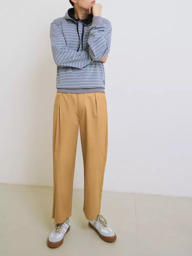 Pure Cotton Straight Casual Pants [KL1445]