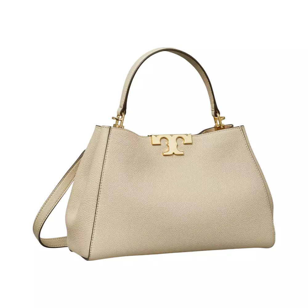 Eleanor Soft Medium Satchel Light Stone Ghw