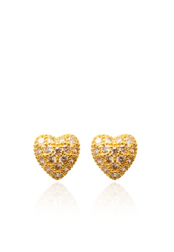 Buy Tomei Heartbeat Earrings Tomei Yellow Gold 916 22k 9q Oeph2 S 1c Online Zalora Malaysia