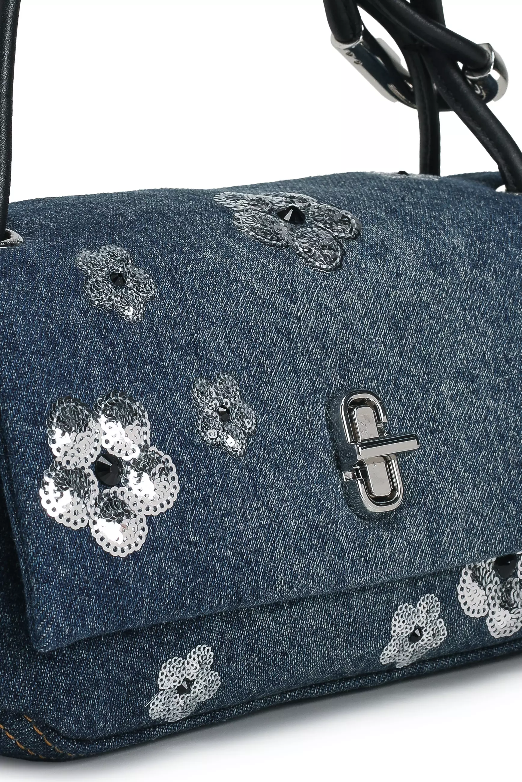 バッグ MARC JACOBS DAISY DENIM DUAL BAG MINI Marc Jacobs THE SEQUIN DAISY DENIM MINI DUAL BAG | REVERSIBLE